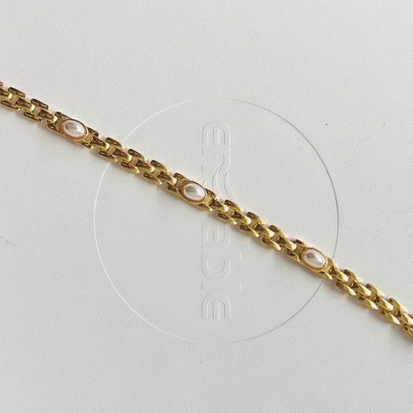 Bridge Jewelry - Vintage Bead of Rice Bracelet with faux Pearl, Fine workmanship - Picture 6 of 7